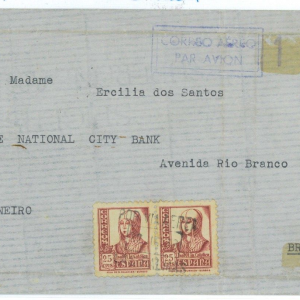 P 1247  -  SPAIN, 1938 CONSULAR LETTER FROM LAS PALMAS TO RIO DE JANEIRO