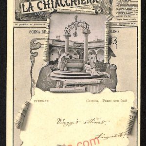 ae7309 - CARTOLINA D'EPOCA - Firenze Città - Pozzo con frati  1902