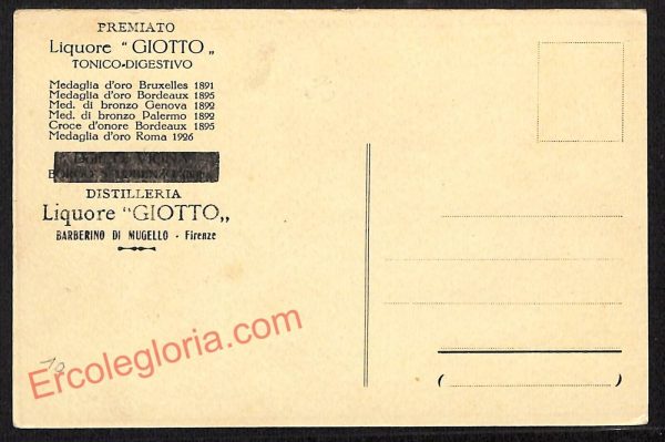 ae7318 - CARTOLINA D'EPOCA - Firenze Città - Liquore ''Giotto'' - immagine 2