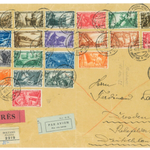 P 1149 - ITALIA REGNO   1933 DECENNALE MARCIA SU ROMA SERIE COMPLETA SU BUSTONE