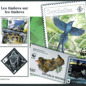 B0215 - DJIBOUTI - ERROR MISPERF Stamp Sheet - 2022 - Animals WWF