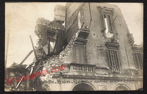 ag8644 - CARTOLINA D'EPOCA - Messina Città - Le Rovine di una casa