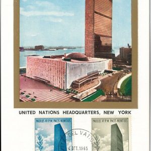52733  - VATICANO -  MAXIMUM CARD - 1956 ARCHITECTURE United Nations