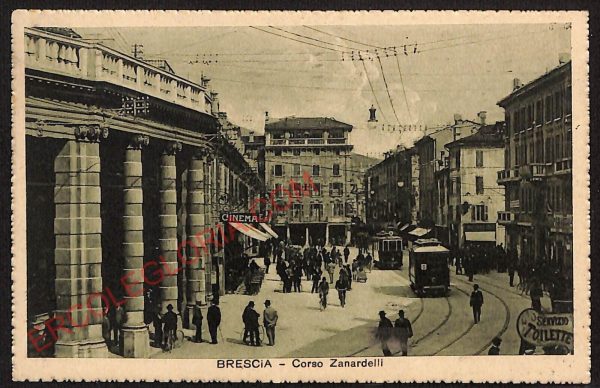 ae4122 - CARTOLINA  D'EPOCA - Brescia Città - Corso Zanardelli  1924