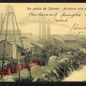 ai4963 - CARTOLINA D'EPOCA - Savona Città - Acciaierie viste dal Mare