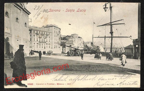 ai4964 - CARTOLINA D'EPOCA - Savona Città - Santa Lucia
