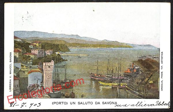 ai4969 - CARTOLINA D'EPOCA - Savona Città - Il Porto