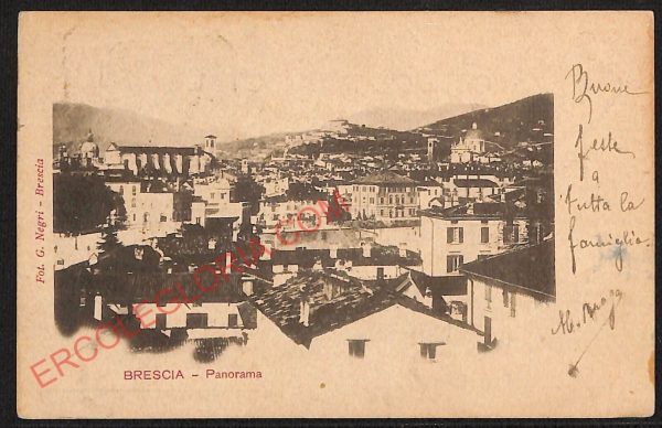ae4130 - CARTOLINA  D'EPOCA - Brescia Città - Panorama  1900