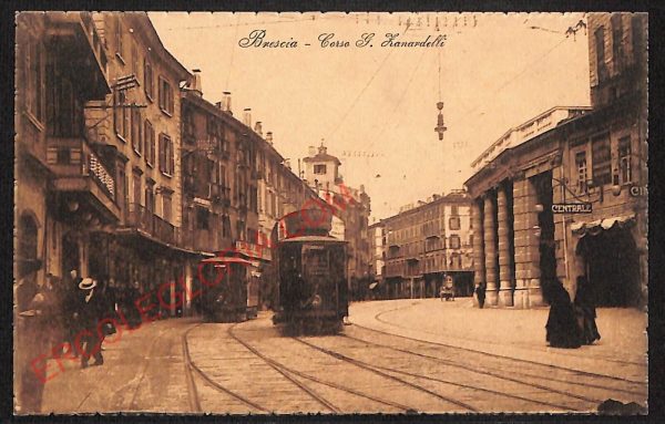 ae4131 - CARTOLINA  D'EPOCA - Brescia Città - Corso G. Zanardelli