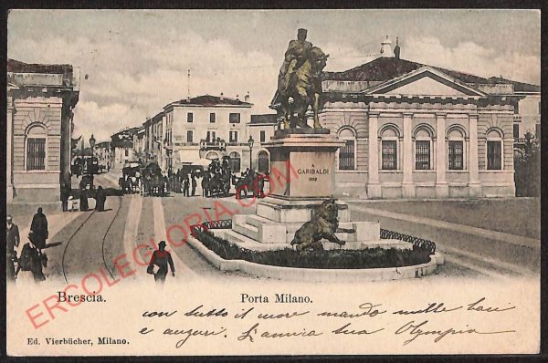 ae4134 - CARTOLINA  D'EPOCA - Brescia Città - Porta Milano  1901