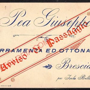 ae4142 - CARTOLINA  D'EPOCA - Brescia Città - Pea  Giuseppe   1902