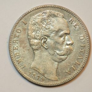 NA0030 - Moneta 5 Lire 1879 Umberto I BB+