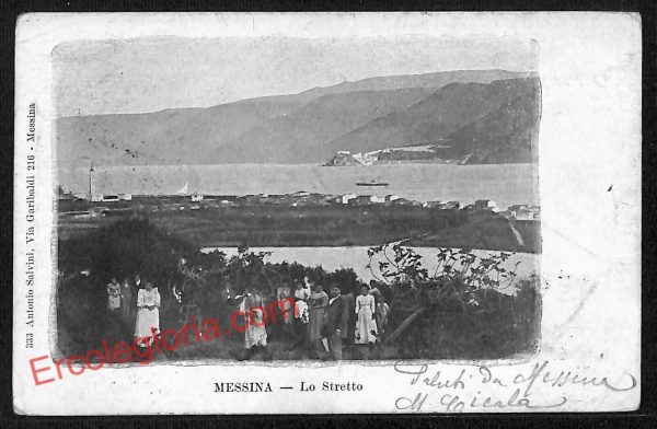 ag8654 - CARTOLINA D'EPOCA - Messina Città - Lo Stretto