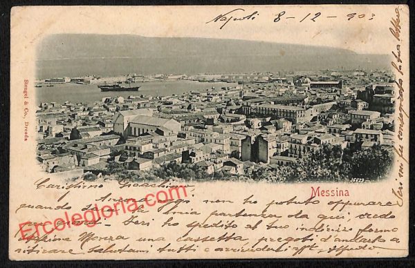 ag8655 - CARTOLINA D'EPOCA - Messina Città - Panorama