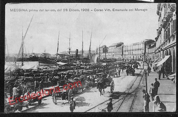 ag8658 - CARTOLINA D'EPOCA - Messina Città - Corso Vittorio Emanuele