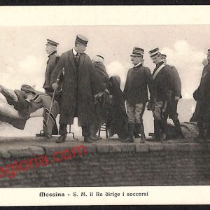 ag8669 - CARTOLINA D'EPOCA - Messina Città - S. M. il Re dirige i soccorsi