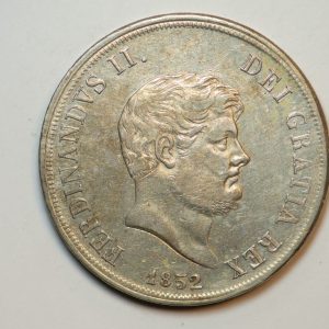 NA0039 - Moneta Piastra da 120 Grana VI Tipo 1852 Ferdinando II di Borbone BB