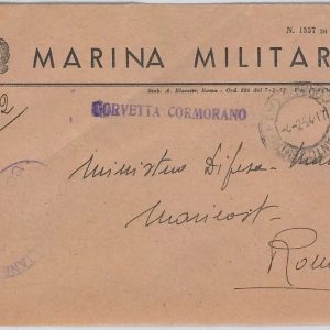 42880 - ITALIA - Storia Postale - ANNULLO NAVALE : Corvetta CORMORANO 1954
