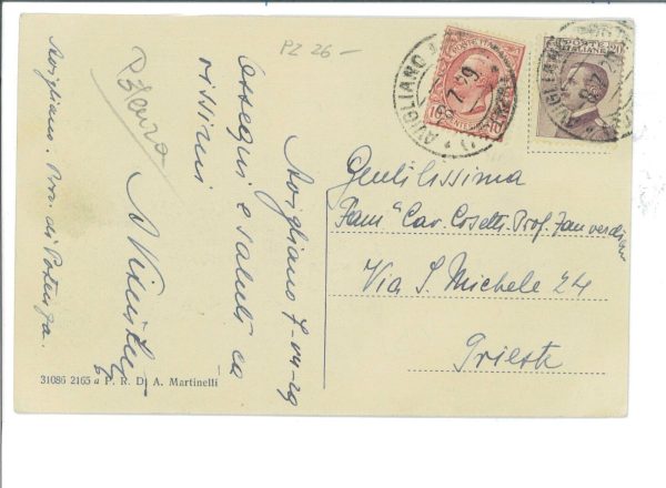 ae7446 - CARTOLINA D'EPOCA - Firenze Provincia - Avigliano  1929 - immagine 2
