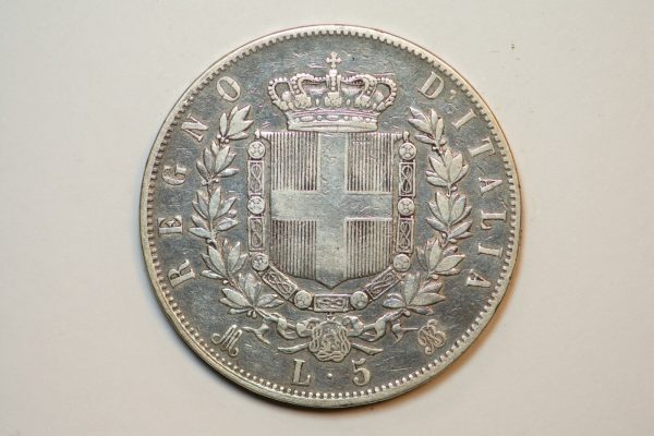 NA0006 - Moneta 5 Lire 1874 Vittorio Emanuele II MB - immagine 2