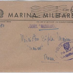 42881 - ITALIA - Storia Postale - ANNULLO NAVALE : Corvetta GABBIANO 1954