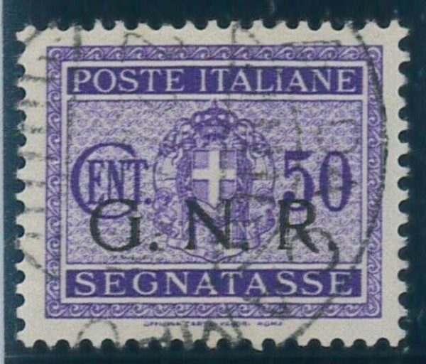 P3877 - ITALIA RSI , SEGNATASSE SASS. 61 (BRESCIA) FINAMENTE USATO