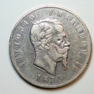 NA0009 - Moneta 5 Lire 1873 Vittorio Emanuele II BB