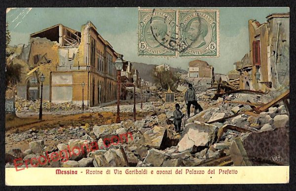 ag8679 - CARTOLINA D'EPOCA - Messina Città - Palazzo del Prefetto