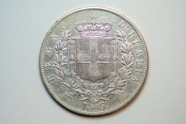 NA0009 - Moneta 5 Lire 1873 Vittorio Emanuele II BB - immagine 2