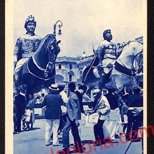 ag8689 CARTOLINA D'EPOCA - Messina Città - Processione della tradizionale 'Vara'