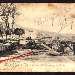 ag8691 - CARTOLINA D'EPOCA - Messina Città - Riviera San Francesco do Paola