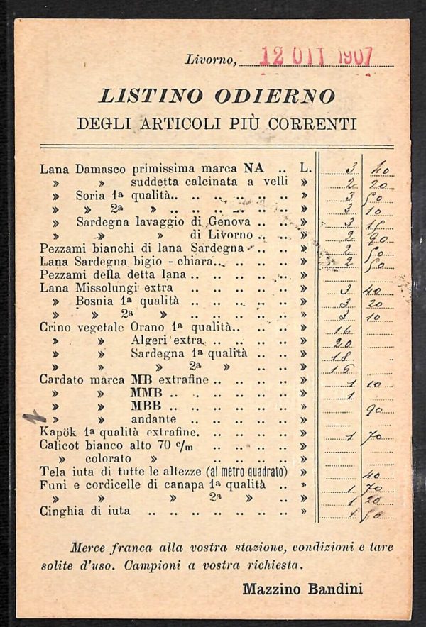 ac7232 - CARTOLINA D'EPOCA - Livorno Città  1907 - immagine 2