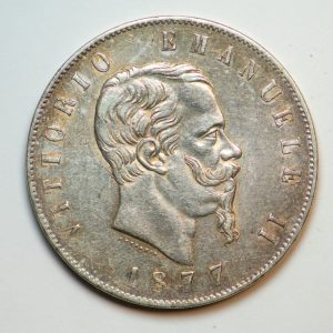 NA0010 - 5 Lire 1877 Vittorio Emanuele II MB