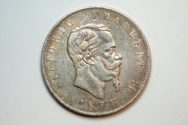 NA0010 - 5 Lire 1877 Vittorio Emanuele II MB
