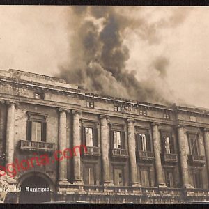 ag8701 - CARTOLINA D'EPOCA - Messina Città - L' incendio del Municipio