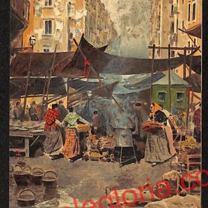 ag9684 - CARTOLINE D'EPOCA - Napoli Città - Mercato a Porto