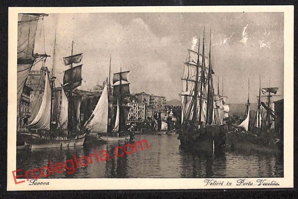 ai4993 - CARTOLINA D'EPOCA - Savona Città - Velieri in Porto Vecchio