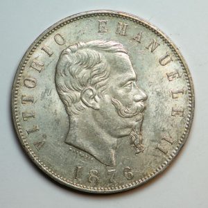 NA0012 - Moneta 5 Lire 1876 Vittorio Emanuele II SPL