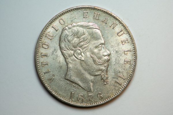 NA0012 - Moneta 5 Lire 1876 Vittorio Emanuele II SPL