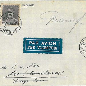 x0374 - BELGIUM - POSTAL HISTORY - 1st FLIGHT COVER CHARLEROI - NES AMELAND 1937