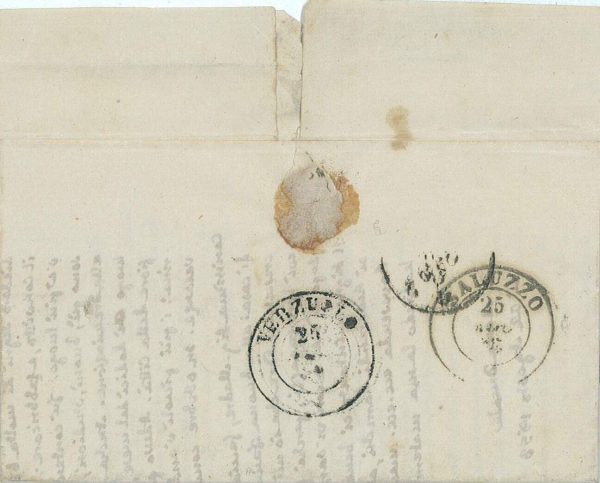 P0452 - ANTICHI STATI Modena - Storia Postale - BUSTA BICOLORE 1853 certificato - immagine 3