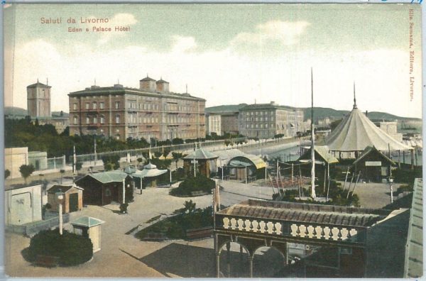 73402  - CARTOLINA d'Epoca: LIVORNO Città -  Eden & Palace Hotel