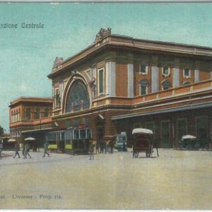73431  - CARTOLINA d'Epoca: LIVORNO Città - STAZIONE CENTRALE train station 1918