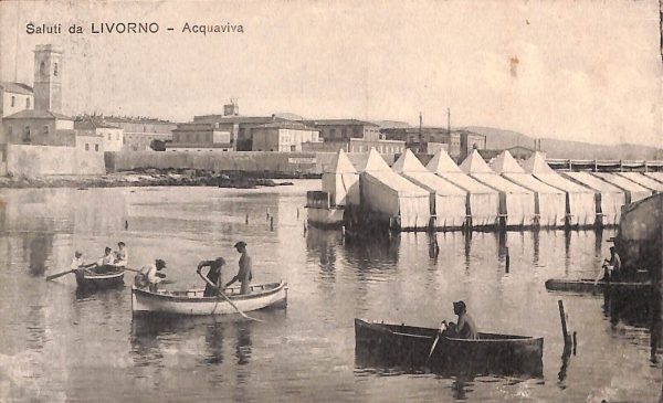 ac7296 - CARTOLINA D'EPOCA - Livorno Città - Acquaviva  1917