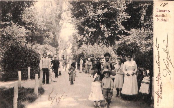 ac7298 - CARTOLINA D'EPOCA - Livorno Città - Giardini Pubblici 1901