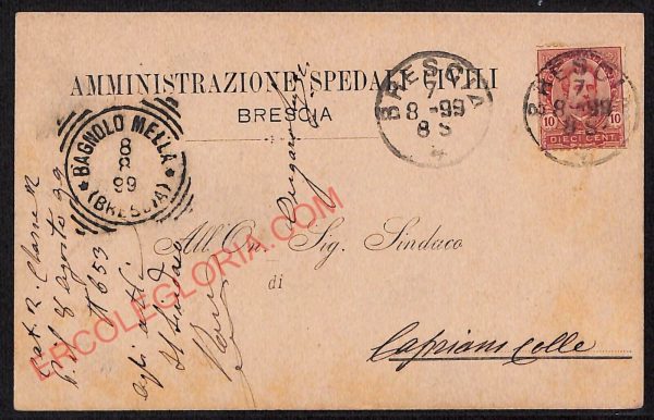 ae4146 - CARTOLINA  D'EPOCA - Brescia Città  1899