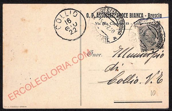 ae4148 - CARTOLINA  D'EPOCA - Brescia Città - O. P. Associazione CROCE BIANCA