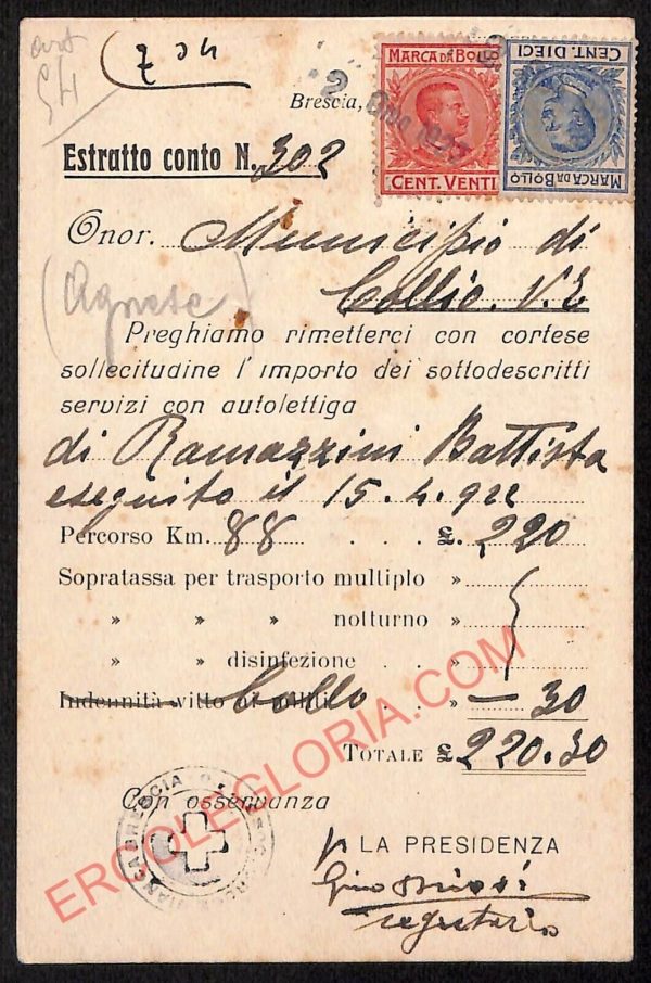 ae4148 - CARTOLINA  D'EPOCA - Brescia Città - O. P. Associazione CROCE BIANCA - immagine 2