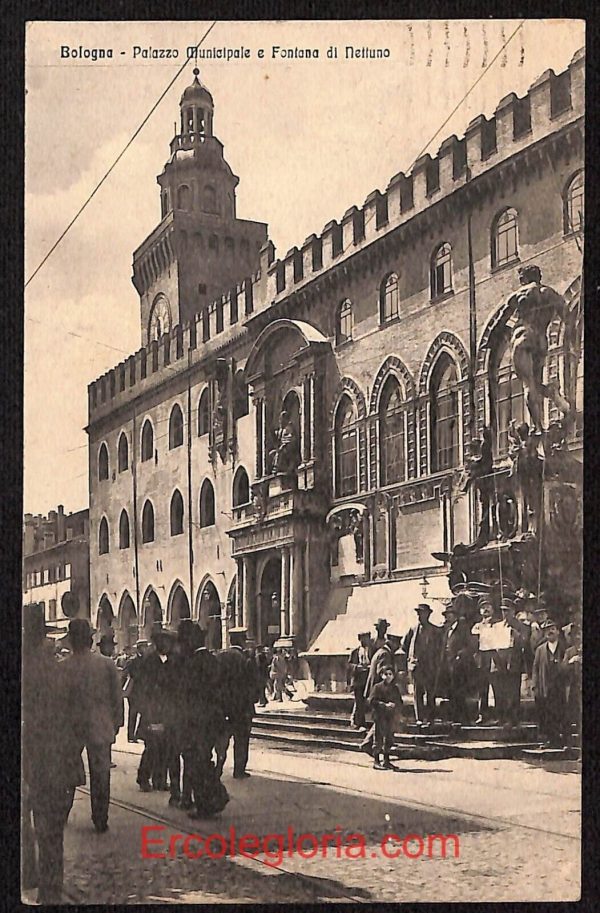 ae2102 - CARTOLINA  D'EPOCA - Bologna Città - Palazzo Municipale