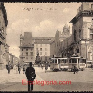 ae2104 - CARTOLINA  D'EPOCA - Bologna Città - Piazza Nettuno